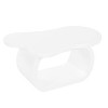 NicBex 39.4" Petal-Shaped Coffee End Table,Cream Style Center Table with 3 Thick Legs,Minimalist Irregular Table with Sleek Round Edges - 3 of 4