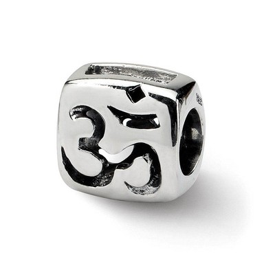 Black Bow Jewelry Sterling Silver OM Symbol Bead Charm
