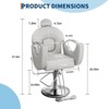Reclining Salon Chair with Hydraulic Pump, 360° Swivel and Height Adjustable, Spa Beauty Equipment Hairdresser Armchair - 2 of 4