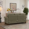 PU Leather Sofa with Nailhead Trim, Rolled Arms, and Rubber Wood Legs – Classic Upholstered Sofa Couch for Living Room - HABITRIO - 4 of 4