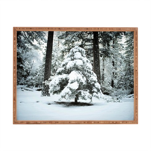 Bree Madden Winter Snow Rectangular Bamboo Tray - Deny Designs - image 1 of 3