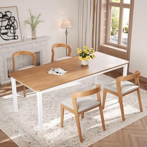 79" Large Industrial Dining Room Table for 6-8 People Rectangular Wood Kitchen Table Modern Farmhouse Dining Table with Heavy Duty Metal Legs - 1 of 4