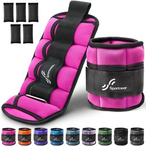Sportneer Adjustable Ankle Weights Set of 2-2/3/4/6/7 LBS Pair with Removable Ankle and Wrist Weight - 1 of 4