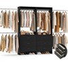 Aheaplus Set of 2 Closet System with 6 Drawers and 6 Hanging Rods, Adjustable Clothes Organizer - 2 of 4