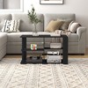 HOMLUX 3-Tier Coffee Table with Open Shelves Small End Side Table for Living Room Bedroom - 3 of 4
