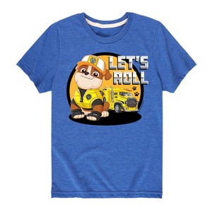 Boys' - Paw Patrol - Let's Roll Rubble Short Sleeve Graphic T-Shirt - 1 of 4