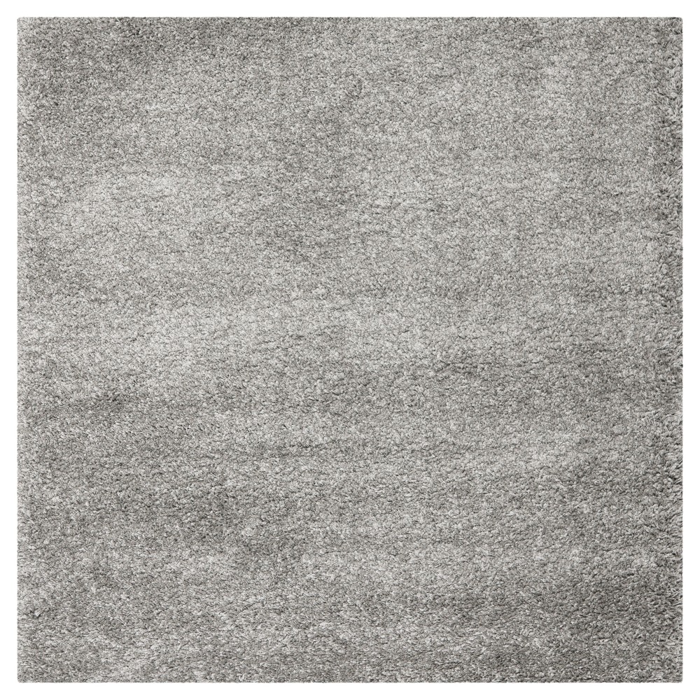 6'7inx6'7in Santa Monica Shag Rug Silver Square - Safavieh