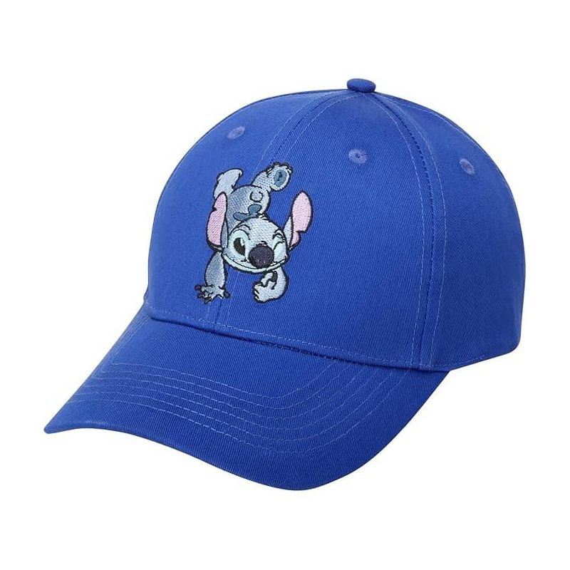 Disney Lilo & Stitch Unisex Hat, Snap Back Baseball Cap, Dad and Mom Hat (Blue), 1 of 4