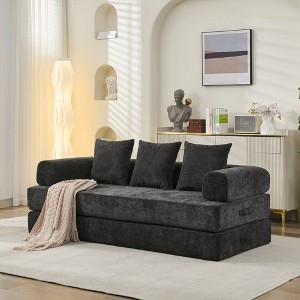 NicBex Folding Mattress Floor Sofa Bed with Convertible Foldable Design,2-Seater Futon Couch Sleeper Sofa for Living Room,Bedroom - 1 of 4