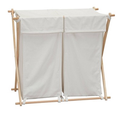 Household Essentials Wood X-Frame Double Sorter White