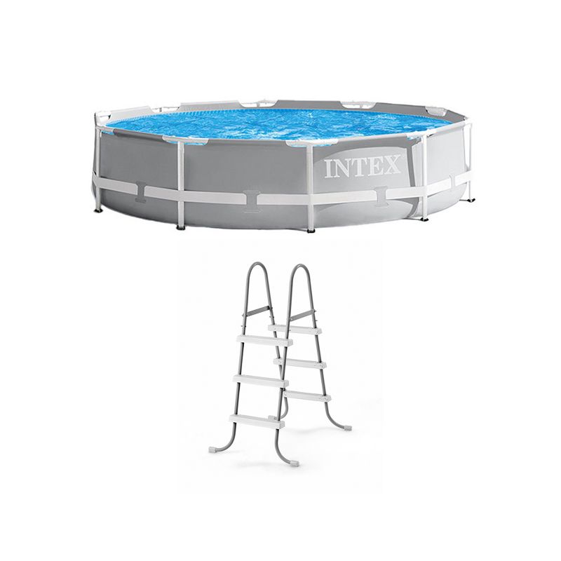Intex 10' x 30" Above Ground Swimming Pool w/ 330 GPH Filter Pump & Pool Ladder, 1 of 7