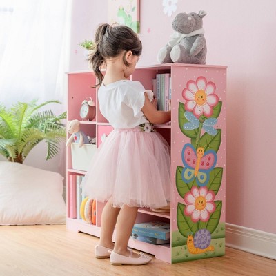 Bright Garden 36" Pink Adjustable Cube Wooden Kids' Bookshelf