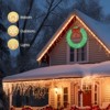 Angel Sar 48-Inch Christmas Wreath, 315 LED Outdoor Decoration with Green Metal Frame and Red Bow, Timer Remote Control for Home Exterior - 3 of 4