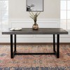 NicBex 72Inch Rectangle Dining Table with Distressed Solid Wood Top and Metal Open Frame - 4 of 4