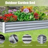 NAYSAYE Outdoor Planter Galvanized Raised Garden Bed for Vegetables Fruits and Flowers, Silver, 94.49"*47.25"*11.81" - 2 of 4