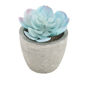 Unique Bargains Artificial Plants Mini Frost Lotus in Pulp Plastic 2.76"x2.76"x2.95" 1Pcs - 1 of 4