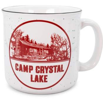 Silver Buffalo Friday the 13th Camp Crystal Lake Ceramic Camper Mug | Holds 20 Ounces