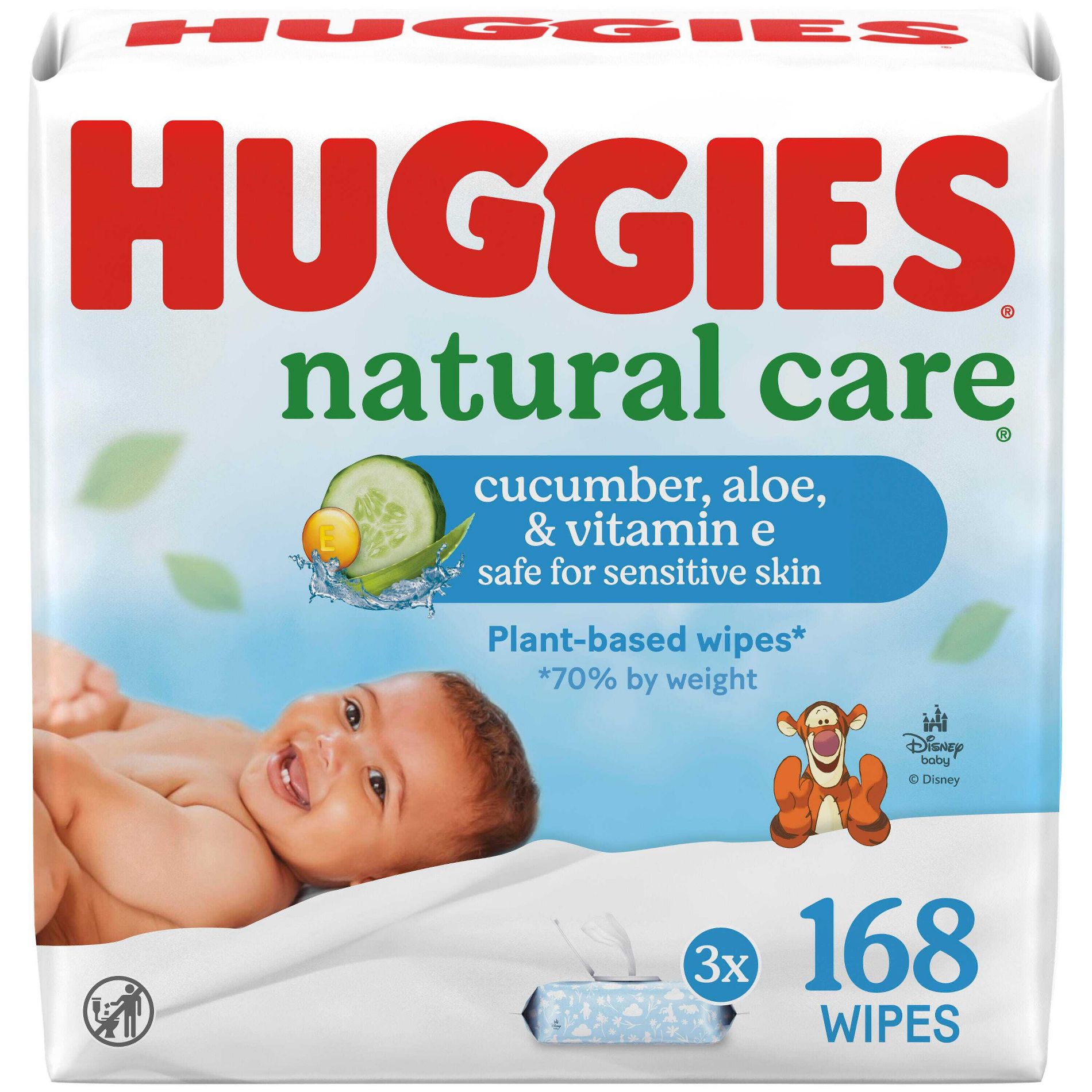 Huggies Natural Care Cucumber, Aloe, and Vitamin E Baby Wipes (Select Count)