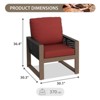 EAGLE PEAK Natural Cedar Patio Dining Chair, Real Wood Outdoor Furniture with Cushion - 2 of 4