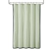 LunaLulinlk Beautiful Skinny Stripe Sage Green + Nightshadow Blue Shower Curtain - 2 of 4