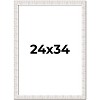 PosterPalooza | Sculpted White Picture Frame - UV Acrylic, Foam Board Backing, Hanging Hardware - 2 of 4