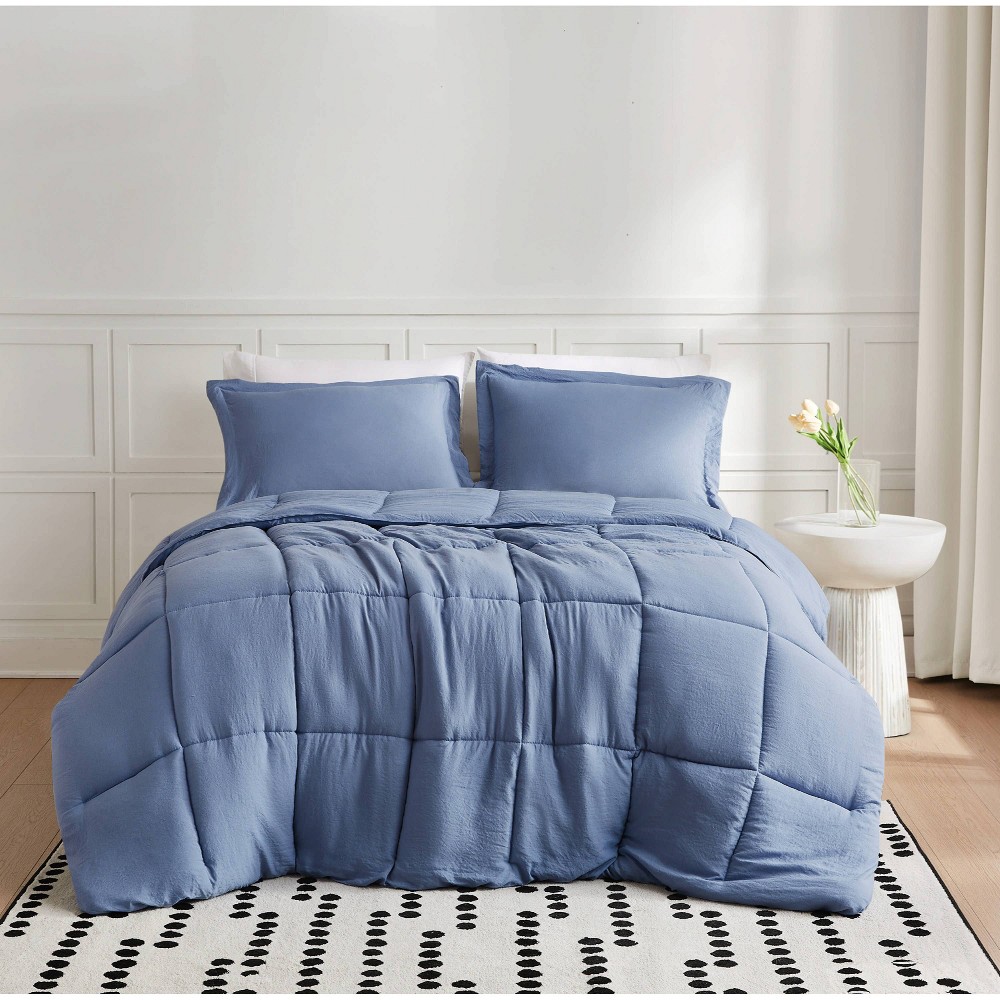 Photos - Duvet Truly Soft 3pc King Garment Comforter Set Blue