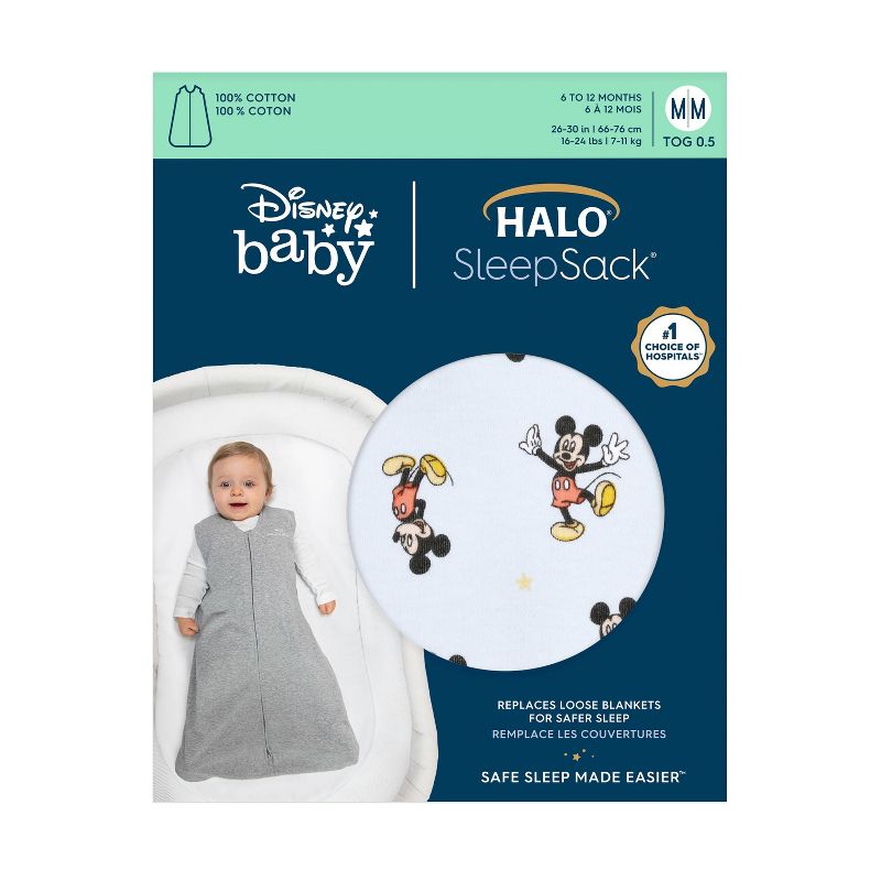 HALO 100% Cotton SleepSack Disney Baby Collection Wearable Blanket, 3 of 5