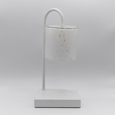 One Design Home Candle Warmer White Confetti Glass Shade