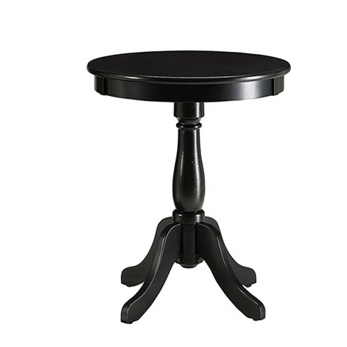 Side Table With Round Top Black, Round Pedestal Side Table Black
