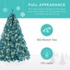 Best Choice Products Pre-Lit Peacock Blue Christmas Tree, Artificial Full Holiday Decoration w/ Incandescent Lights - 3 of 4