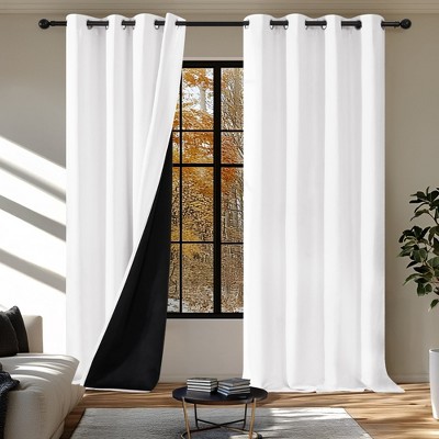 Deconovo Total Blackout Recycled Curtains Grommet 2 Panels
