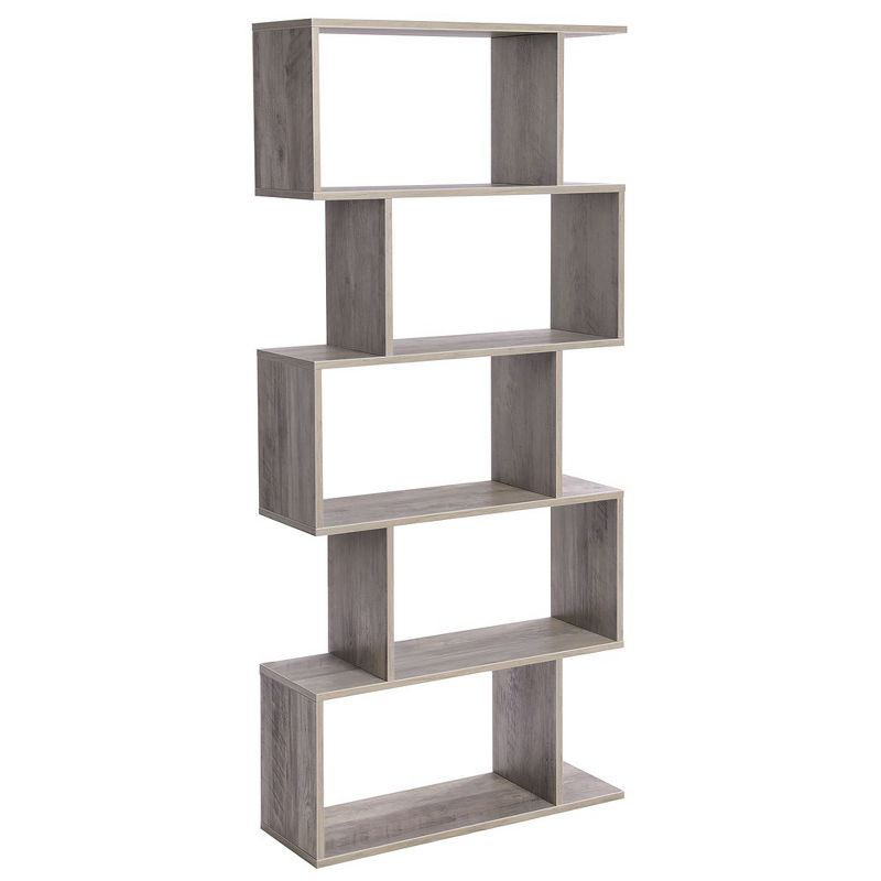 VASAGLE Bookshelf, 5-Tier Bookcase, Tall Display Shelf, Freestanding Storage Shelf, Room Divider, 1 of 9