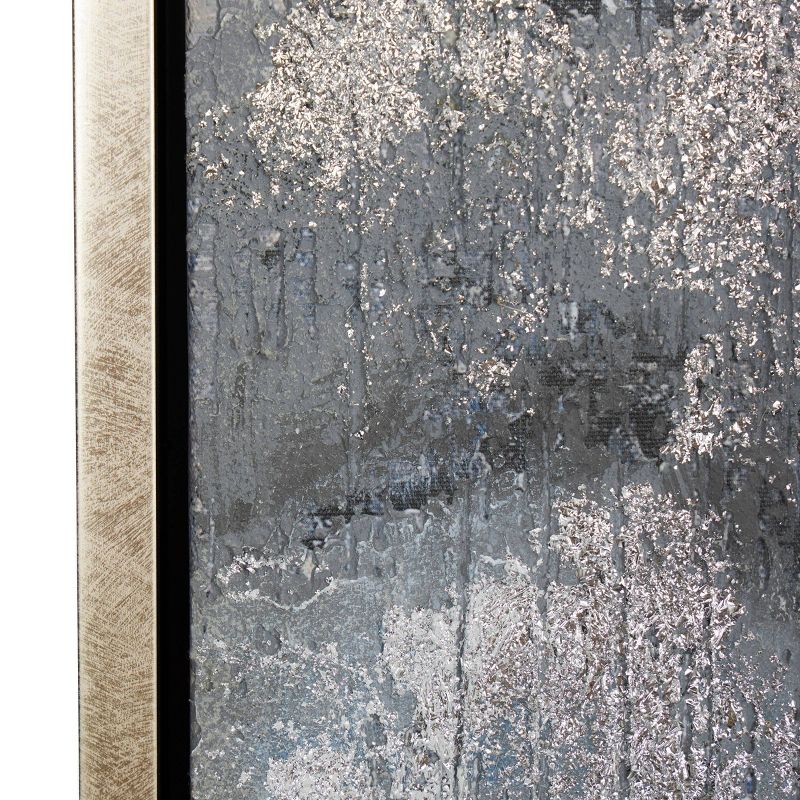 Canvas Abstract Landscape Framed Wall Art with Silver Foil Accent Gray - Olivia &#38; May, 4 of 6