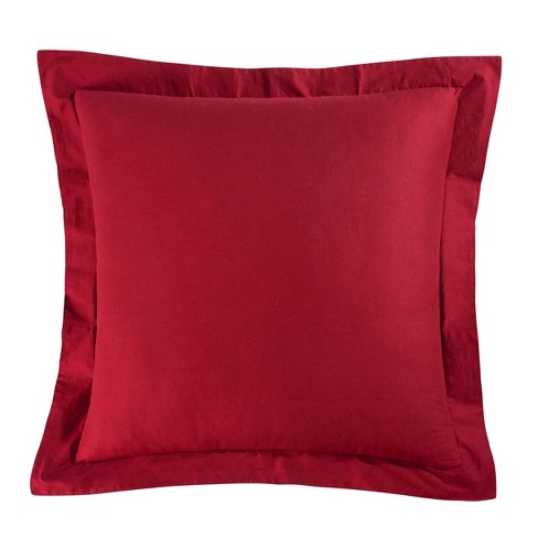 C f Home 26 X 26 Solid Red Cotton Euro Sham Machine Washable Target