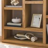Cube Bookshelf 3 Tier Mid-Century Rustic Brown Modern Bookcase, Retro Wood Bookshelves Storage Organizer Shelf, Living Room, Office - 3 of 4