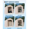 Acekool 7x10FT Outdoor Portable Storage Shed, Roll-Up Door, Heavy-Duty Waterproof PE Tarp, UV-Resistant Shelter for Garden, Tools, Motorcycles, Gray - 4 of 4