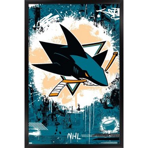 Trends International NHL San Jose Sharks - Maximalist Logo 23 Framed Wall Poster Prints - 1 of 4