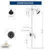 CASAINC 1 Handle 3-Spray Shower Faucet 1.8 GPM with Pressure Balanced Valve - 3 of 4