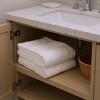 HomeRoots Set of Two White Cotton 16" X 30" Quick Dry Terry Cloth Hand Towels - 2 of 3