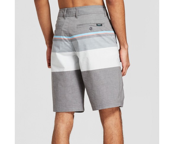 Men's Striped 10.5" Saleen Hybrid Swim Shorts - Trinity Black 30