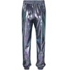 Mens Metallic Shiny Pants Party Drawstring Casual Pants with Pockets Tapered Fit - 2 of 4