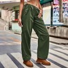 Coolmee Women's Parachute Pants Baggy Wide Leg Track Pants Elastic Waist Jogger Sweatpants Hiking Pants Trousers - 3 of 4