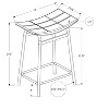 TOAOTBNBOB Contemporary Counter Height Bar Chairs with Metal Legs, Backless Barstools Set of 2, Upholstered Bar Stools for Dining Room - 3 of 4