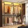 Besiost Corner Wall Mounted Closet System, Pipe Clothing Rack with Hanging - 2 of 4