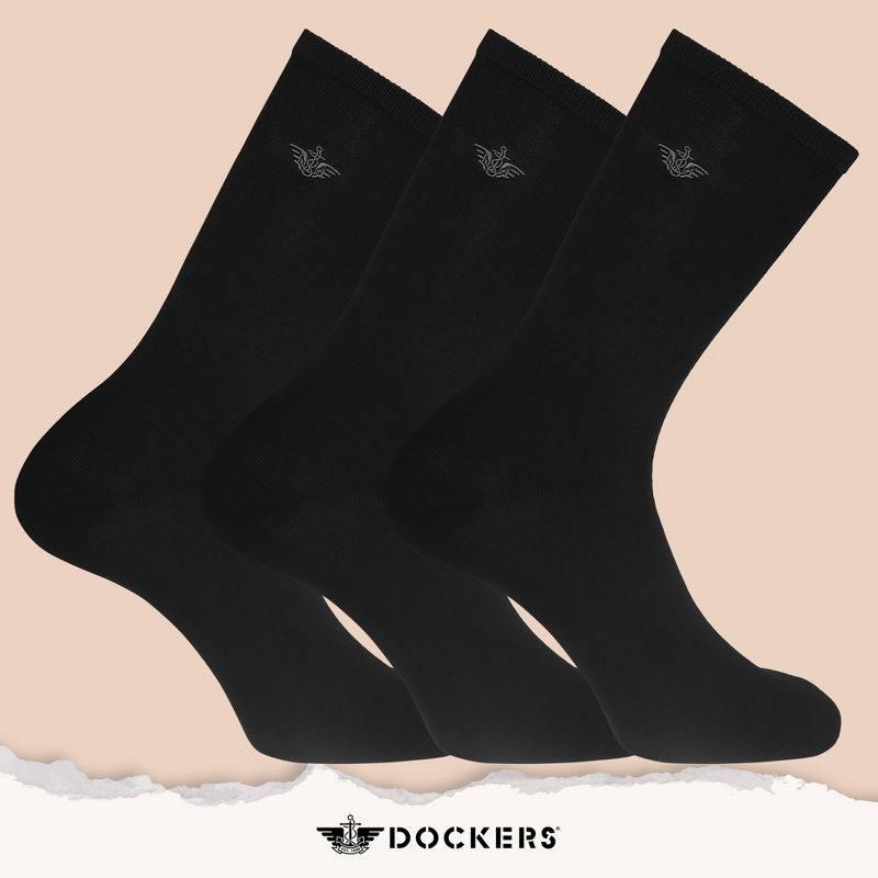 Dockers Men's Socks & Hosiery - 3-Pack Flat Knit Athletic and Crew Socks for Men, 4 of 8