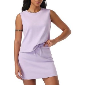EXLURA EXLURA Womens Summer 2 Piece Short Skirt Sets Sleeveless Top and Tennis Skorts Dressy Cotton Matching Sweatsuits Outfits 2025 - 1 of 4