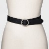 Women's Round Buckle Belt - Wild Fable™ Black : Target