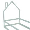 CAVINAS Twin Size Wood Floor Bed with House-shaped Headboard,Toddler Floor Bed with Fence for Kids,Girls,Boys - 4 of 4