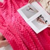 Aoibox Hot Pink Throw Blanket Fuzzy 3D Jacquard Decorative Flannel Fleece Super Soft Plush Cozy Blanket for Couch Sofa Chair Lightweight - 2 of 4