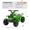 6V Kids Ride On Electric ATV, Ride Car with LED Headlights - 3 of 4